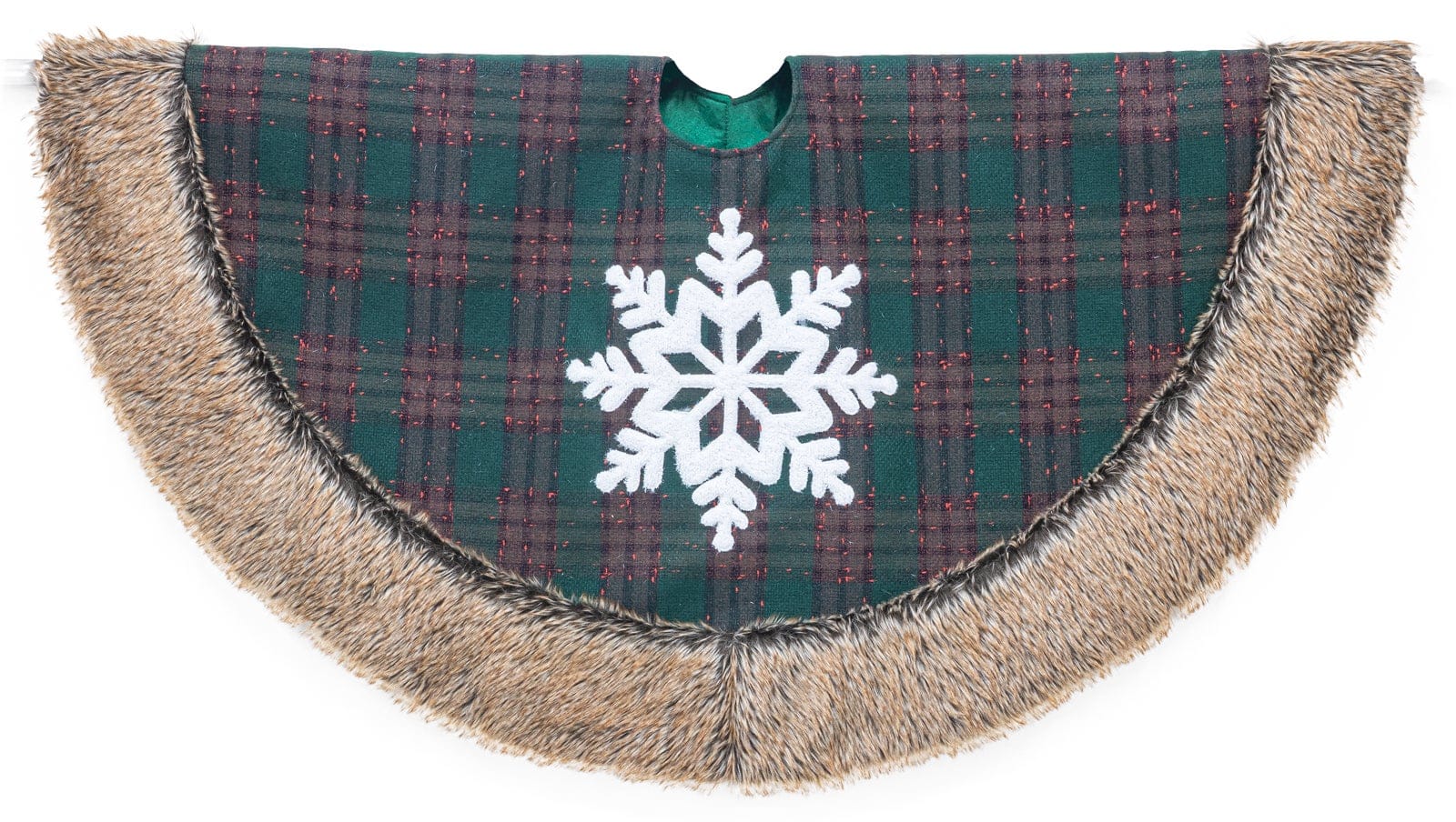 Hannah's Seasonal Decor Plaid Snowflake Tree Skirt