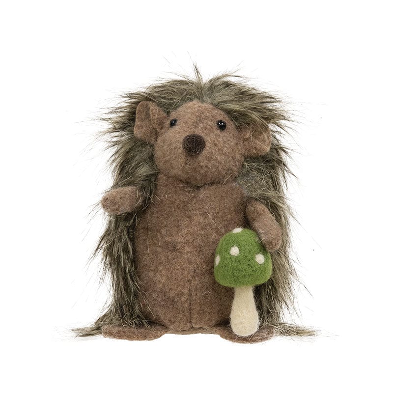 Plush Hedgehog With Mushroom