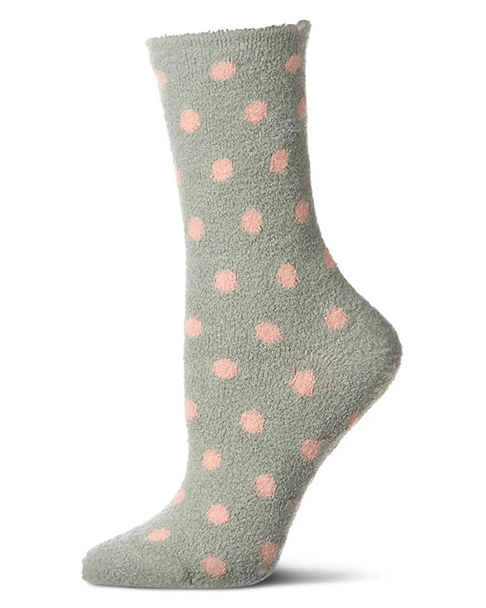 Polka Dot Non-Skid Lavender Infused Cozy Spa Sock
