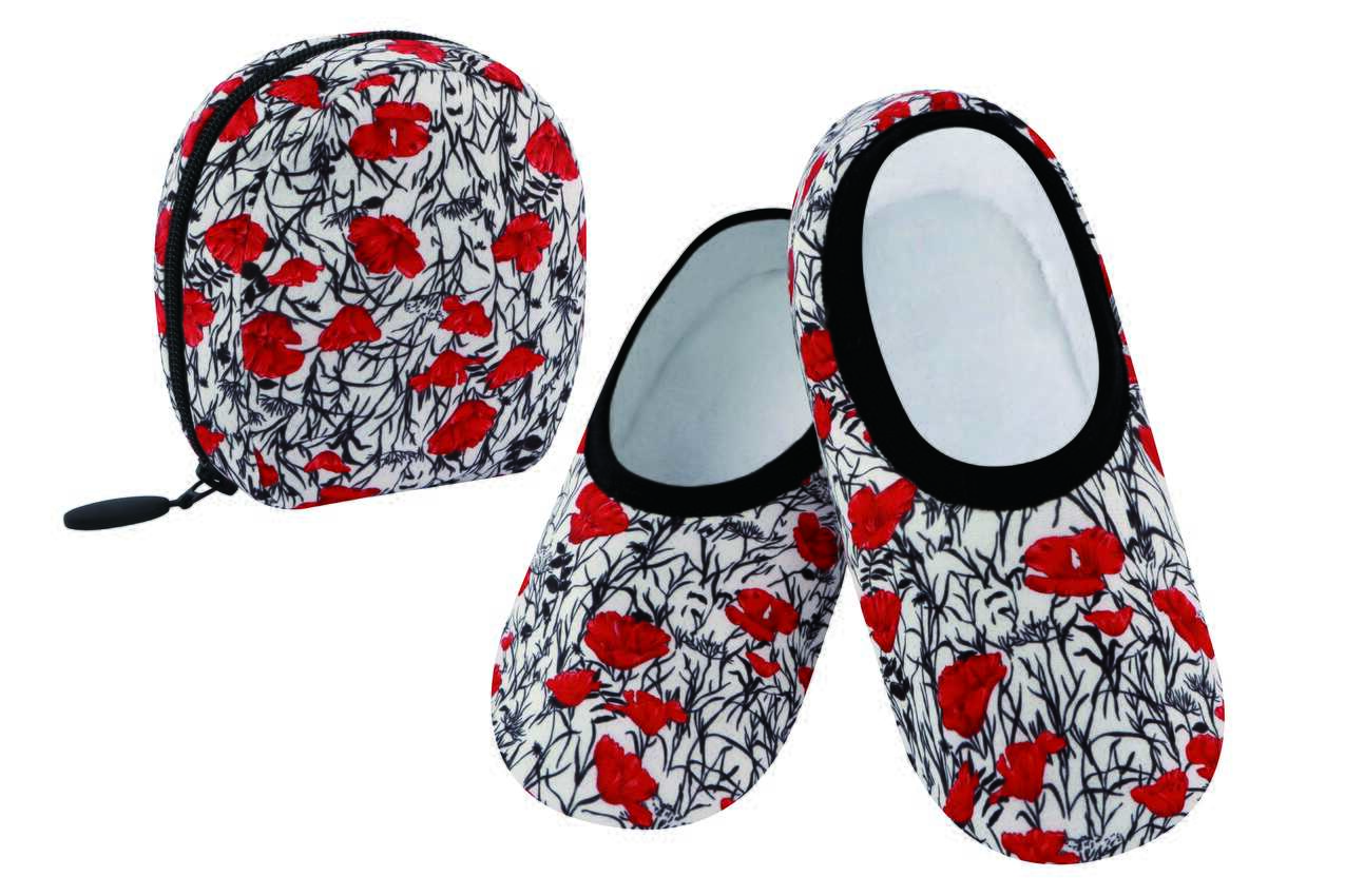 Poppies Snoozies Skinnies Travel Slipper