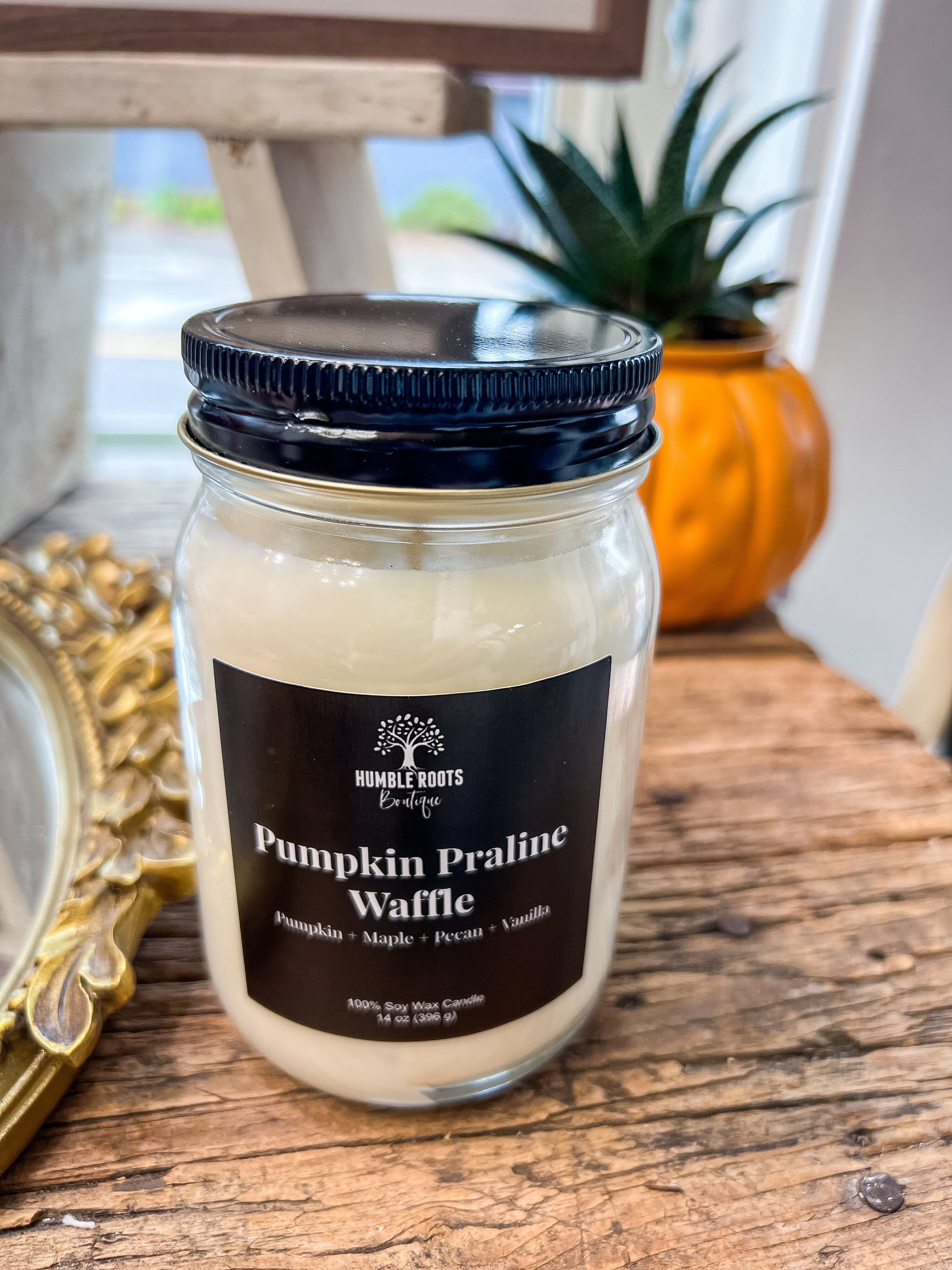 Humble Roots Boutique Candle Pumpkin Praline Waffle Soy Candle