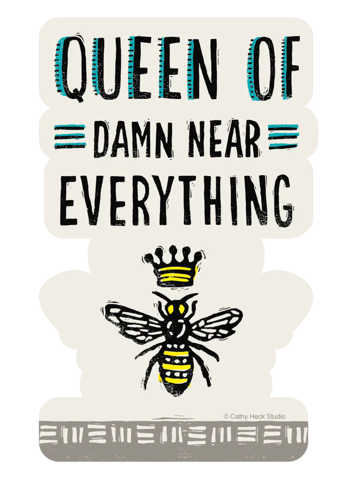 Leaning Tree Sticker Queen Of Damn Near Everything Sticker