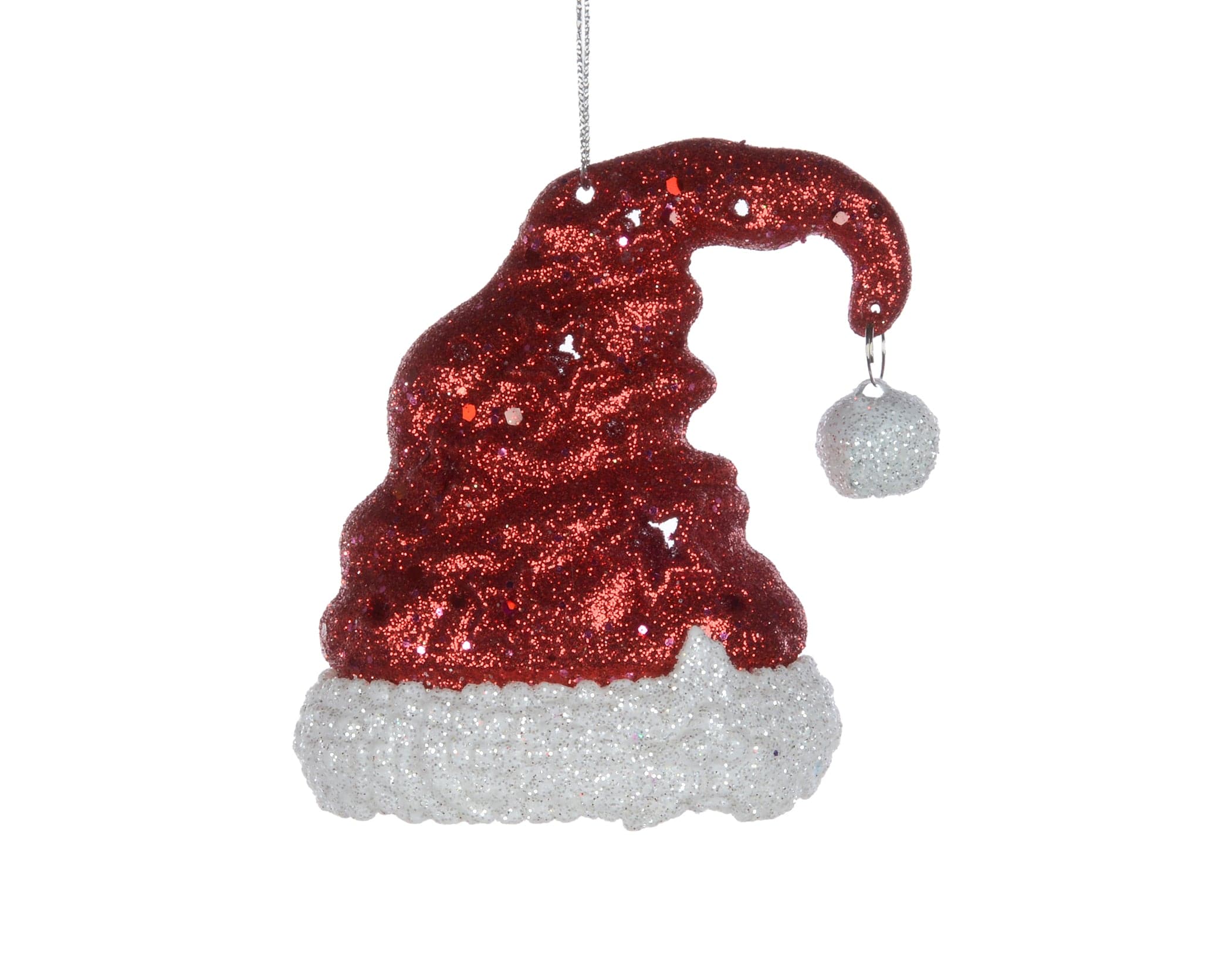 Red Glitter Santa Hat Ornament