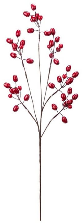 Wills Seasonal Decor Red Oval Berry Spray