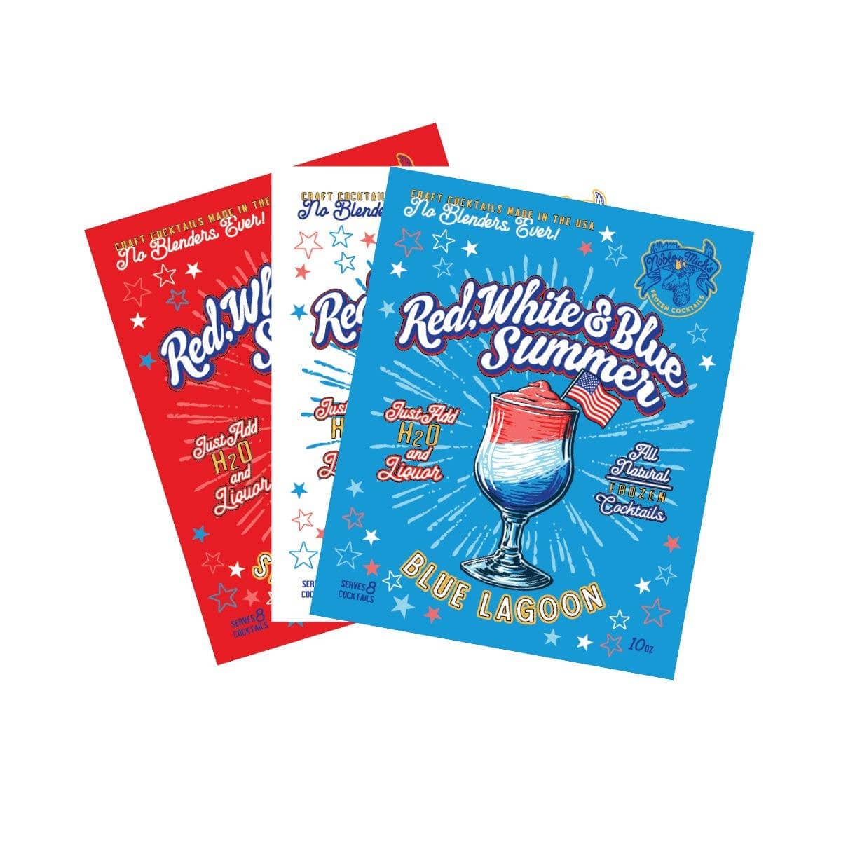 Red, White & Blue Summer Strawberry Daiquiri Frozen Cocktail