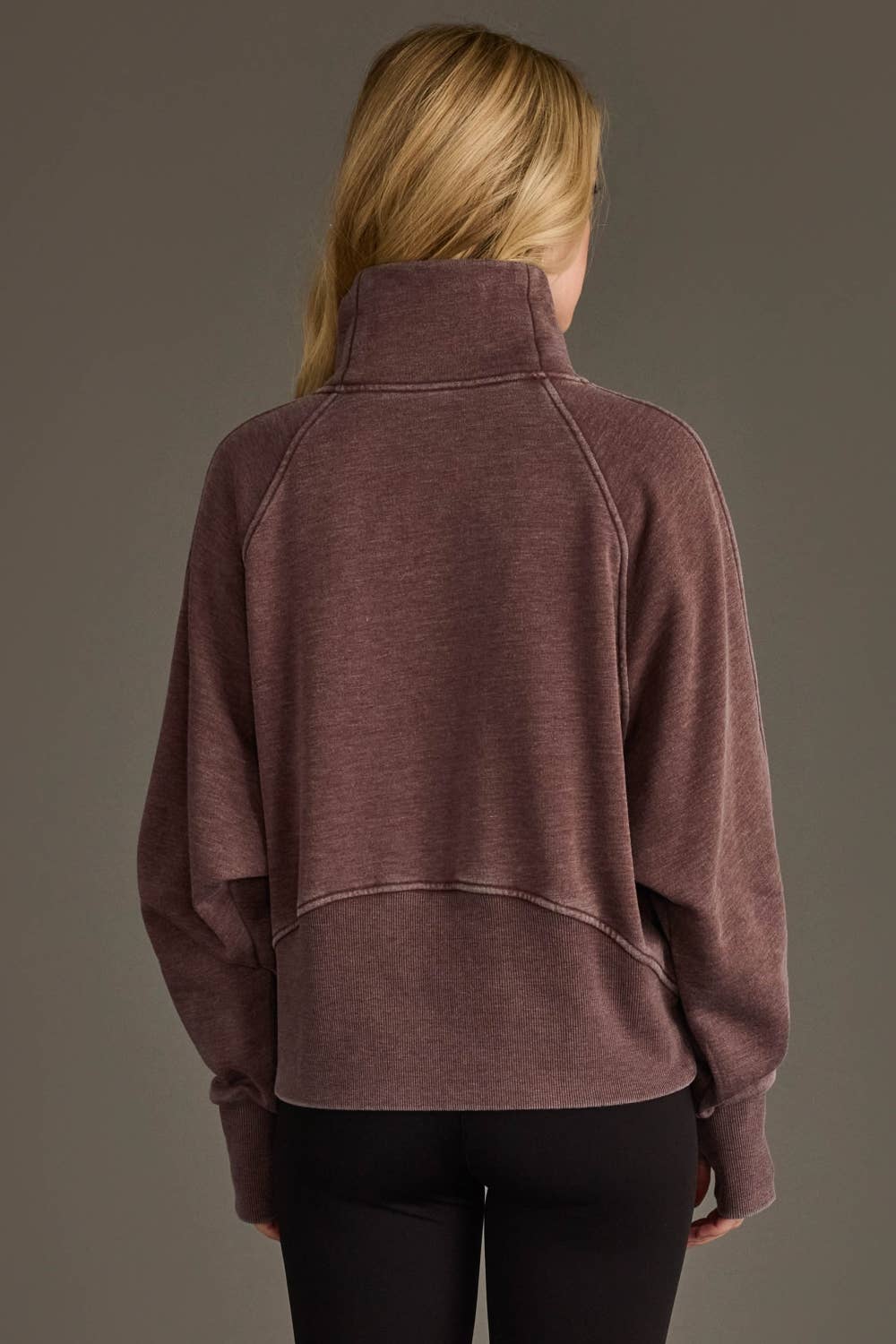 Reddish-Brown Quarter Zip Sweatshirt