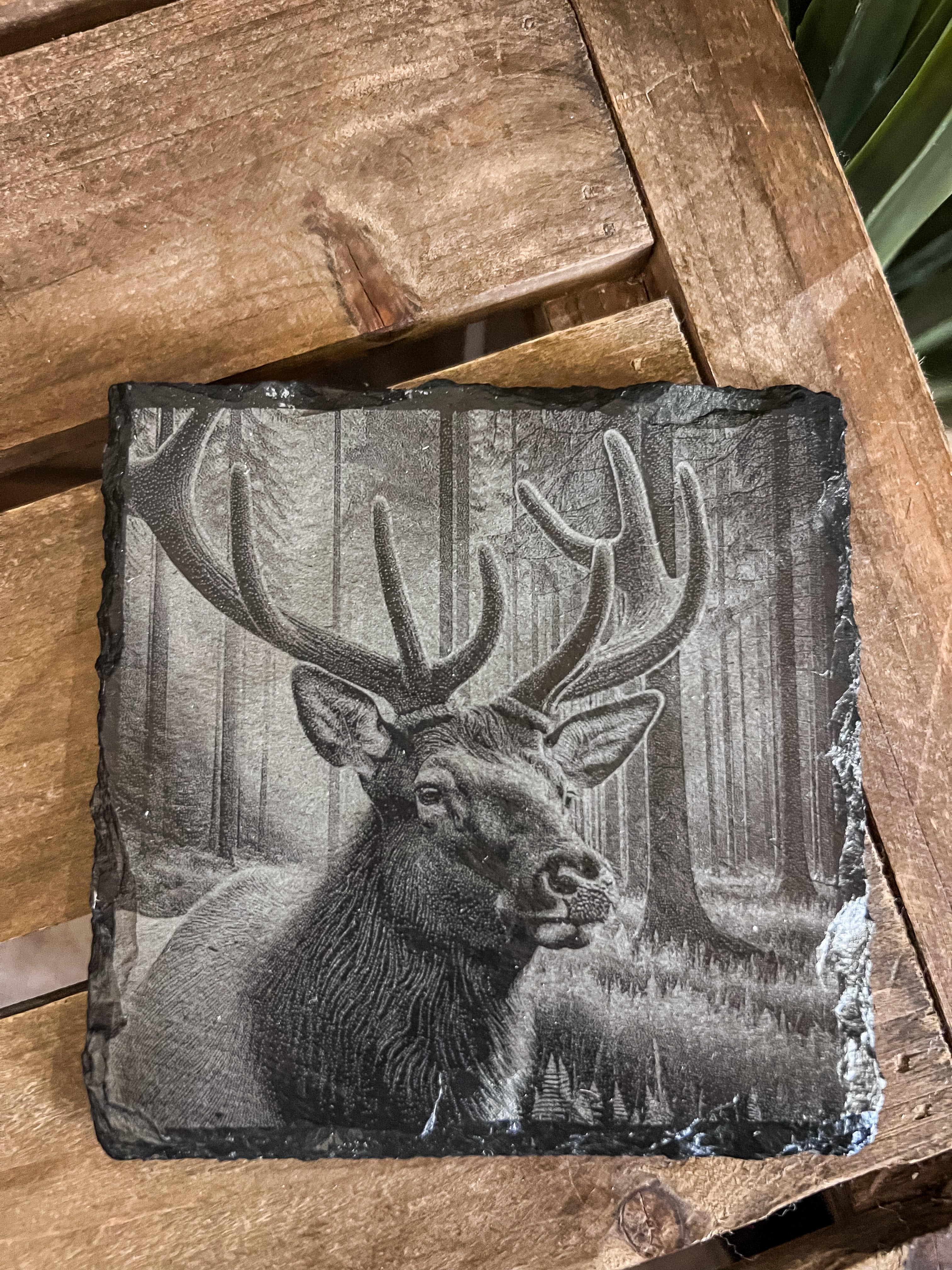 Reindeer Engraved Coaster