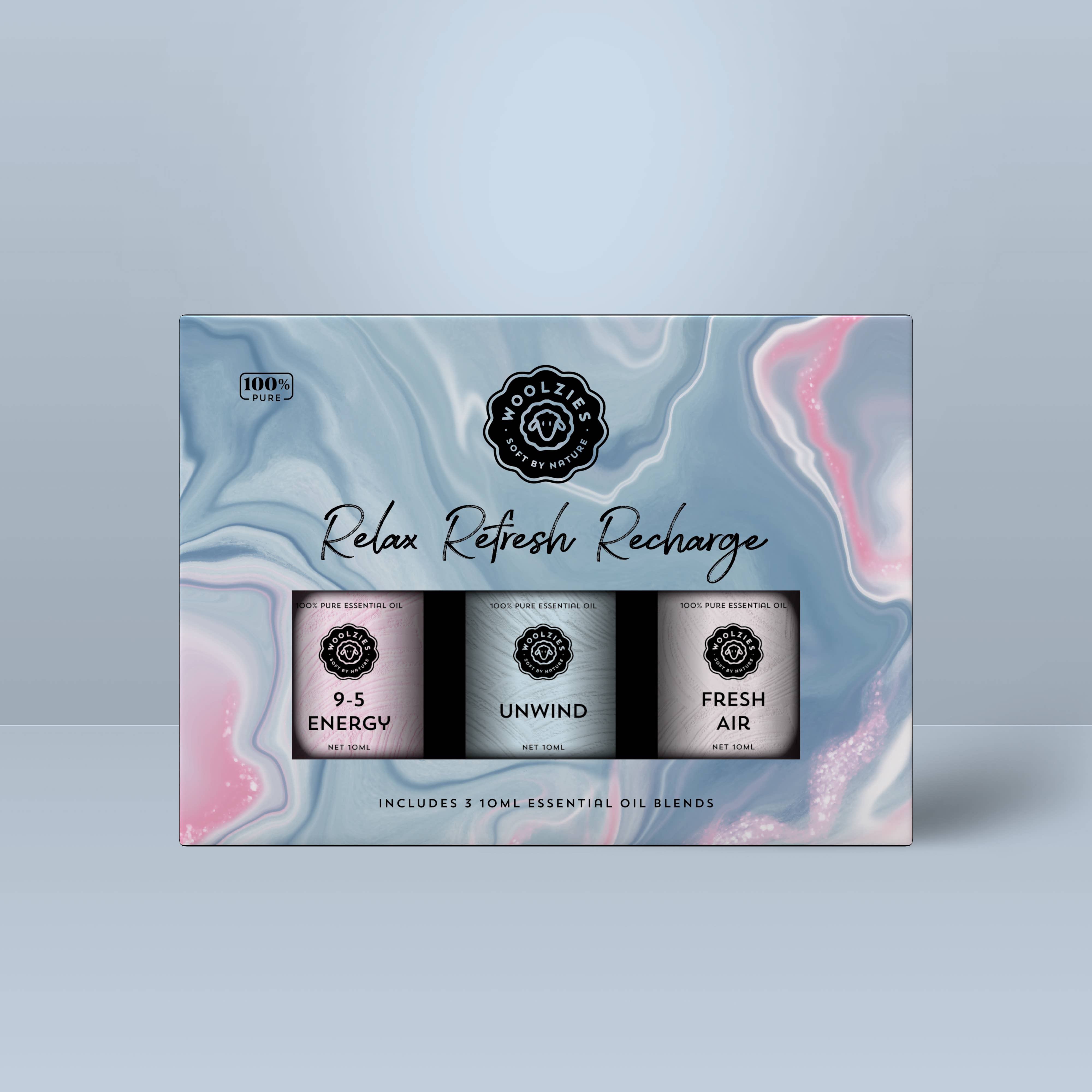 Woolzies Essential oil Relax, Refresh, Recharge Essential Oil Collection