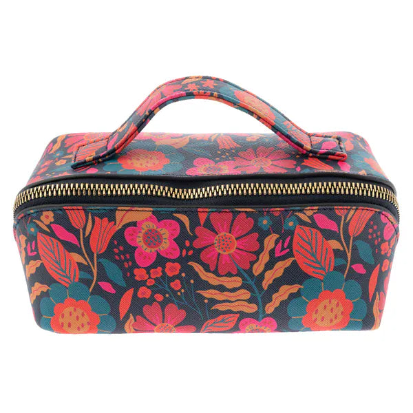 Karma Cosmetic Bag Retro Floral Mini Zip Cosmetic Bag