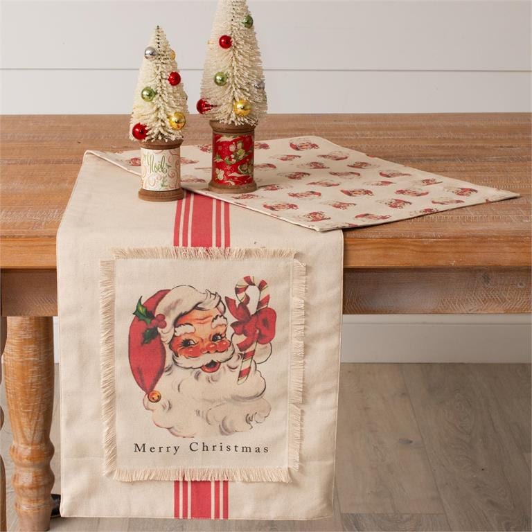 Reversible Vintage Santa Table Runner