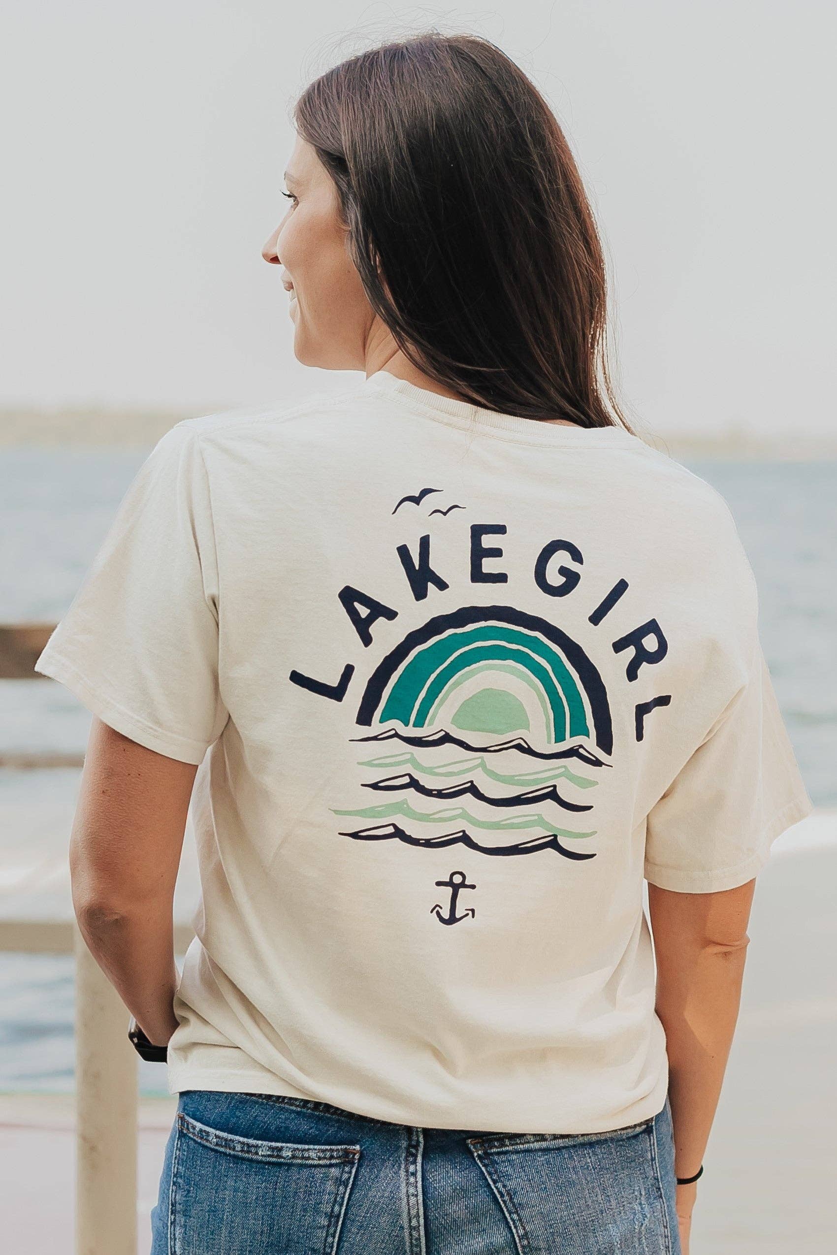 Lakegirl Ringspun Short Sleeve Tee in Cappuccino: L