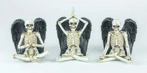 RIP Skeleton Angel Sitter