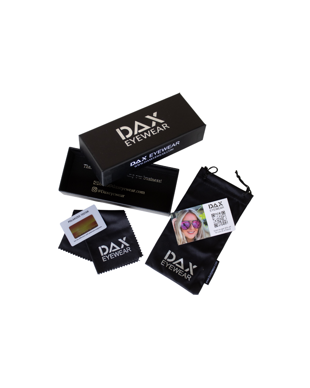 DAX Ritz Smokeshow Unisex Polarized Large Hair Friendly Aviator