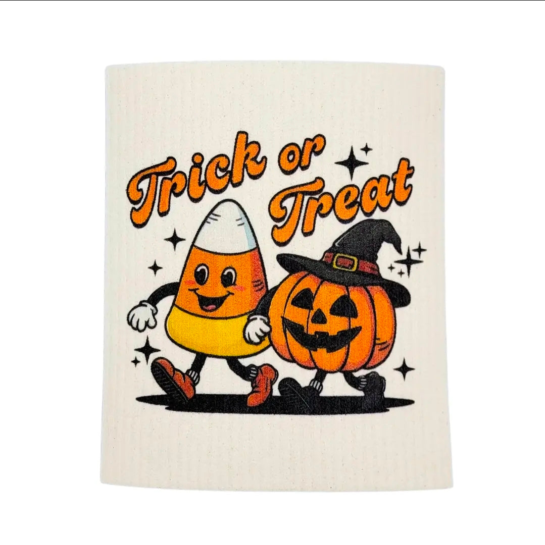 Trick or Treat Swedish Sponge Cloth