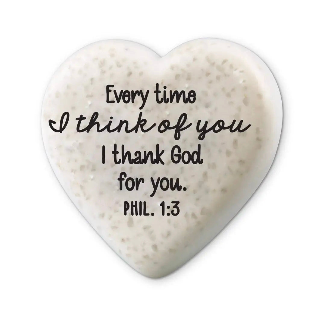 Stone Scripture Heart Every Time I Think Of You