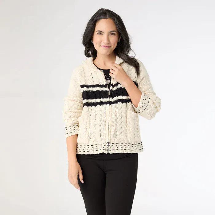 CoCo Carmen Sweater Romilly Collared Zip Front Cardigan
