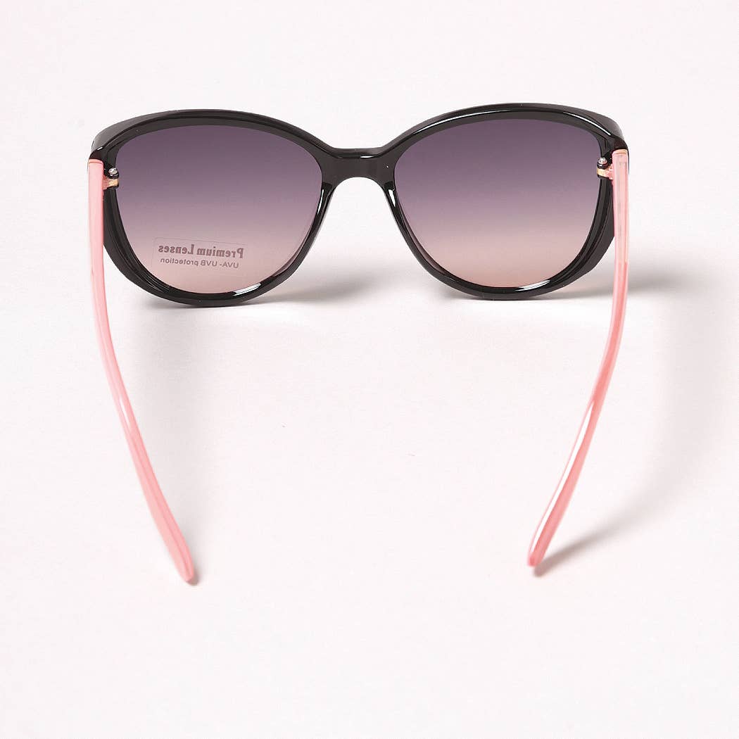 Round Cateye Bold Frame Sunglasses