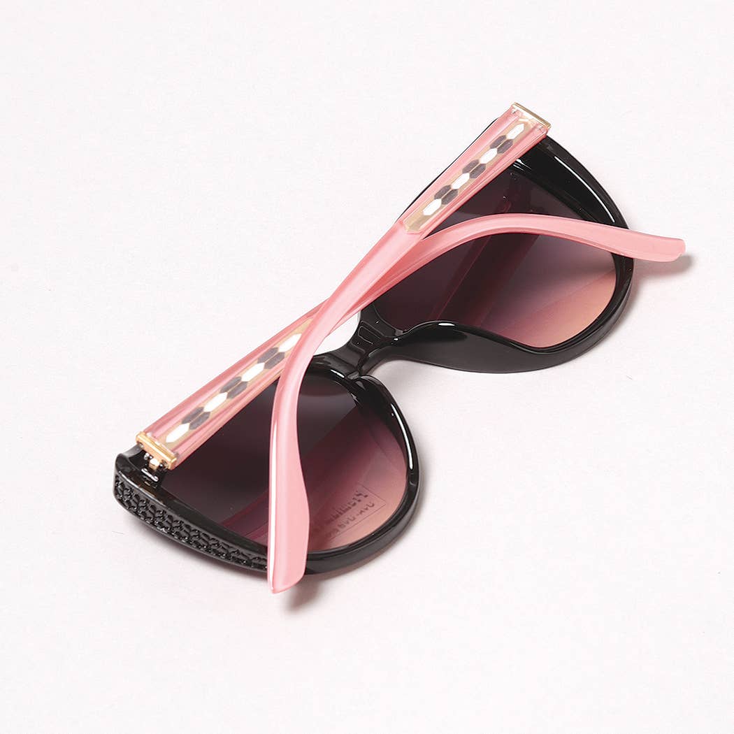 Fashion City Round Cateye Bold Frame Sunglasses