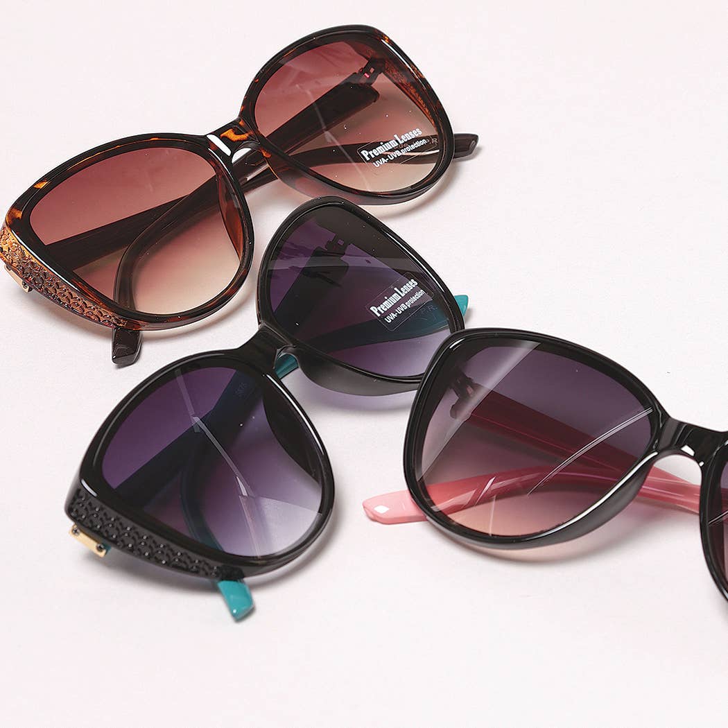 Round Cateye Bold Frame Sunglasses