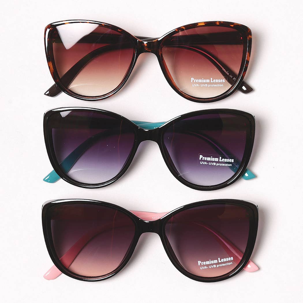 Round Cateye Bold Frame Sunglasses