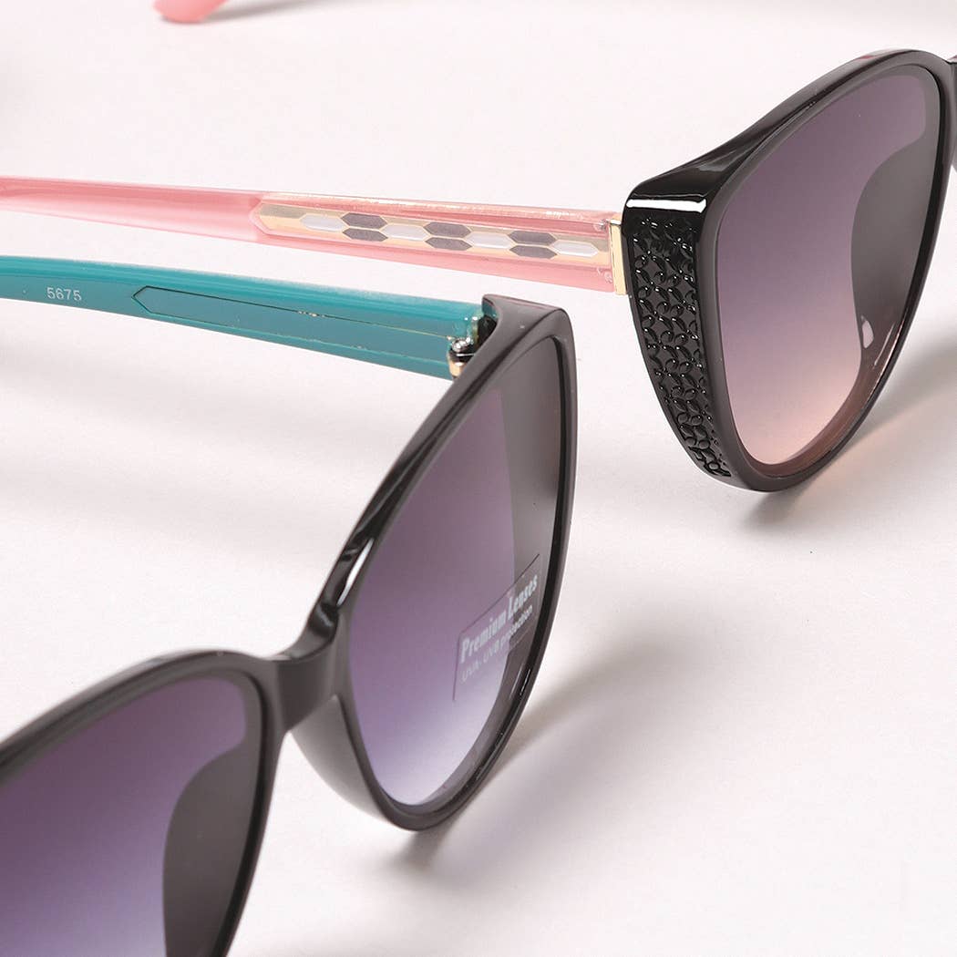 Round Cateye Bold Frame Sunglasses