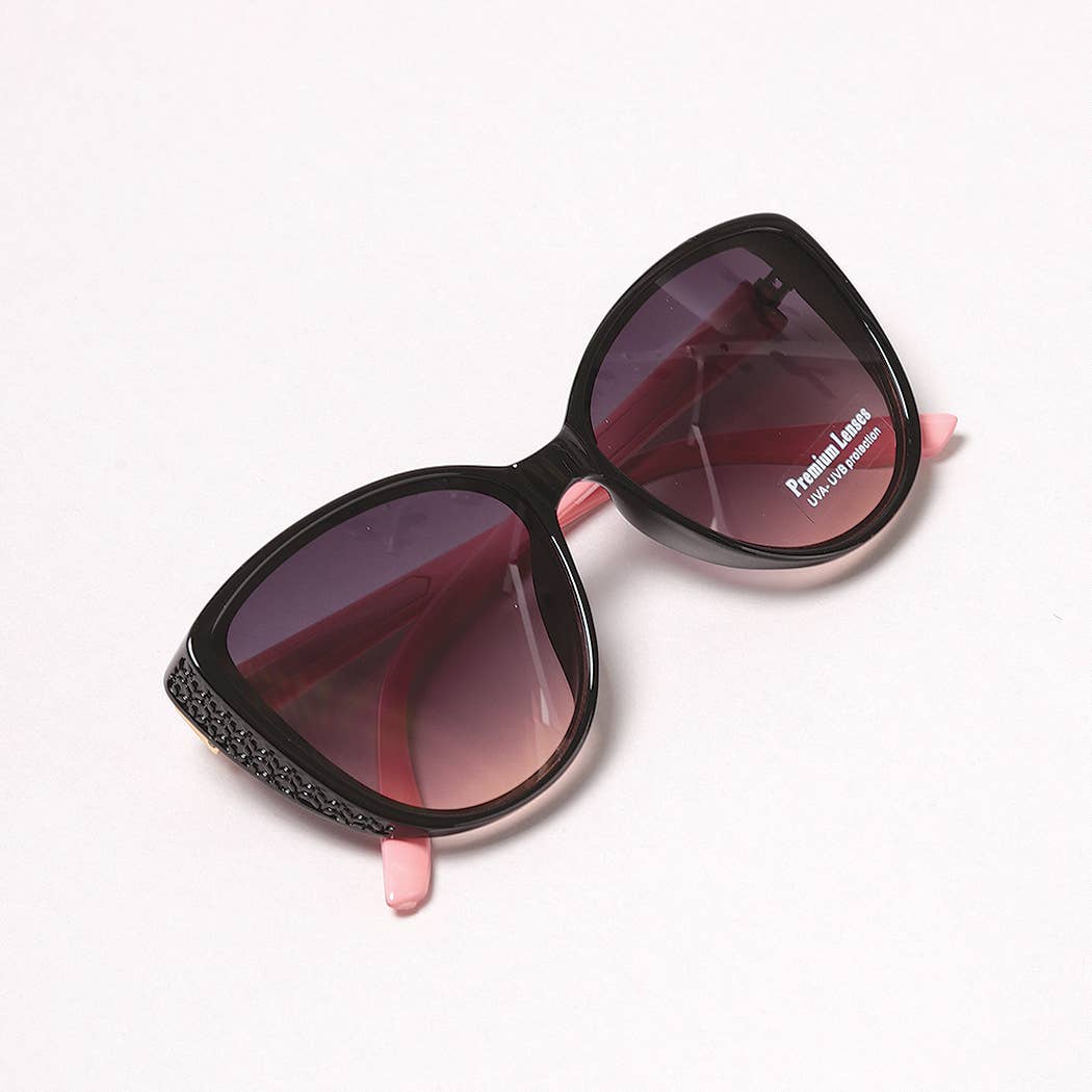 Round Cateye Bold Frame Sunglasses