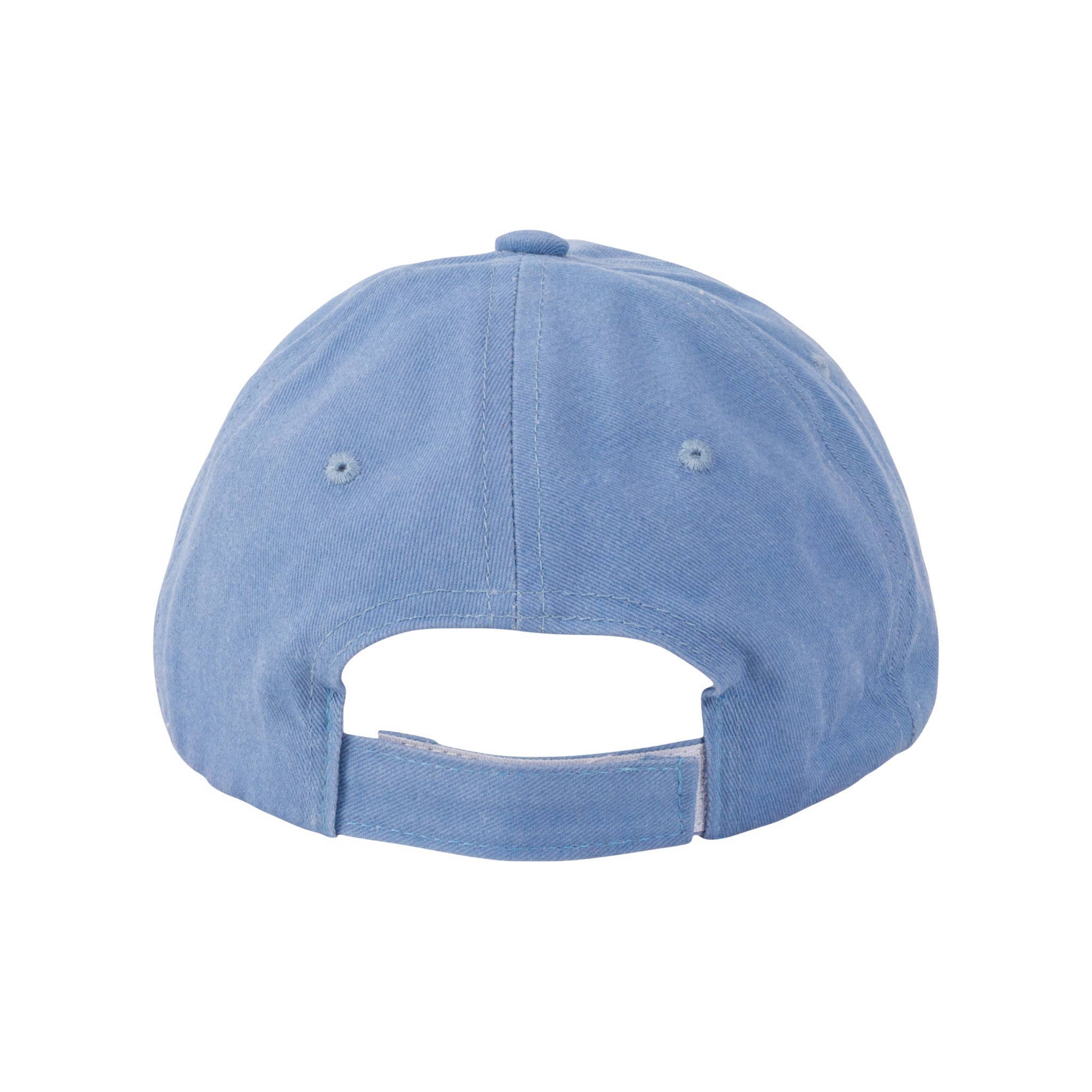 Elsie & Zoey Rue Sky Blue Embroidered Flower Stonewashed Baseball Cap
