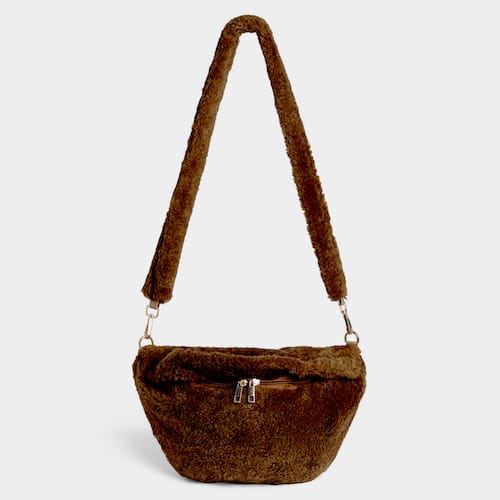 CoCo Carmen Rust Arleigh Faux Sherpa Crossbody