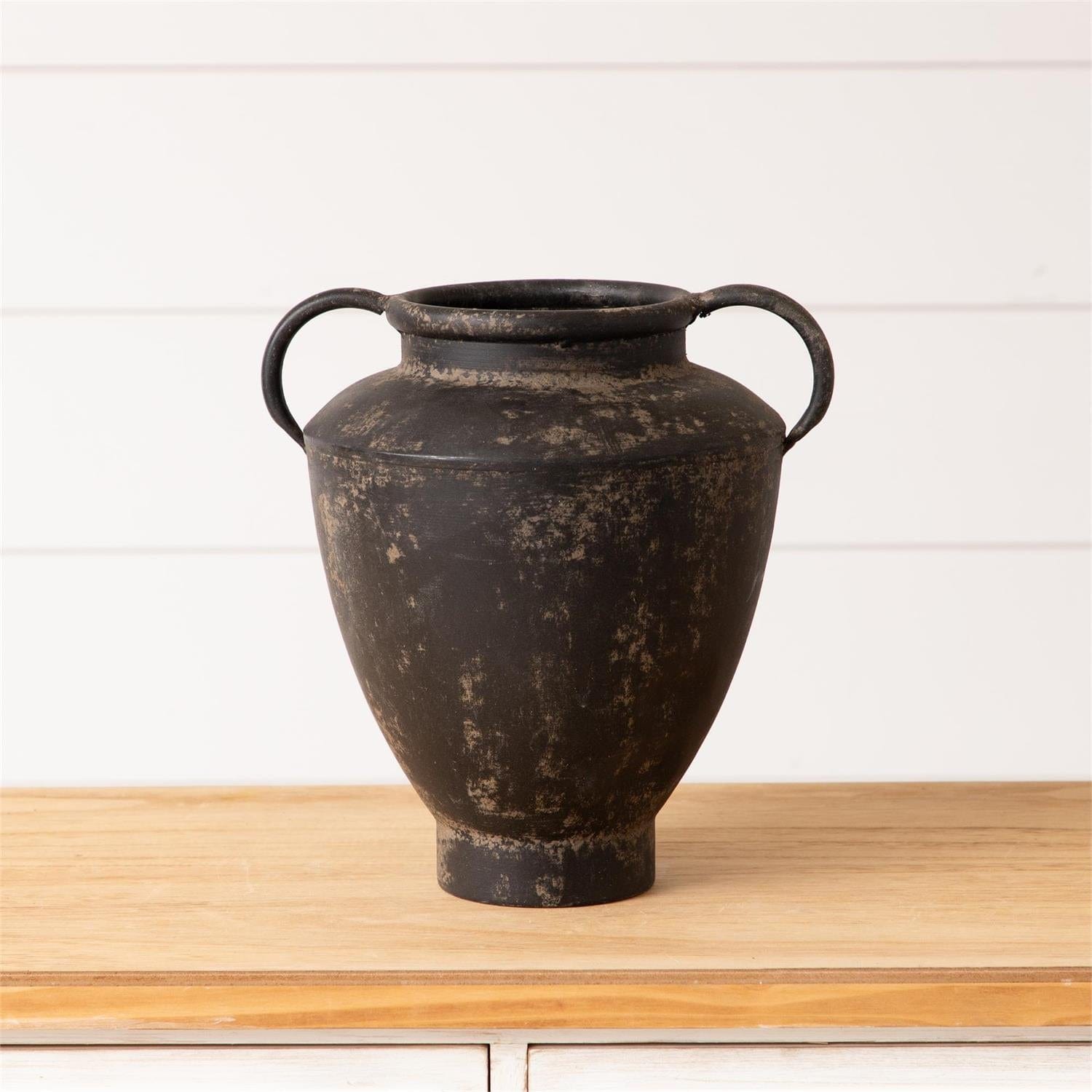 Rustic Metal Urn Vase