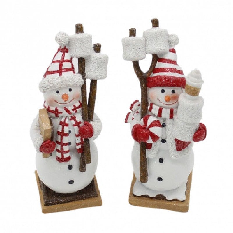 WT Collection Seasonal Decor S'more Snowmen