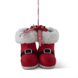 MJJ #8 Seasonal Decor Santa Boots Ornament