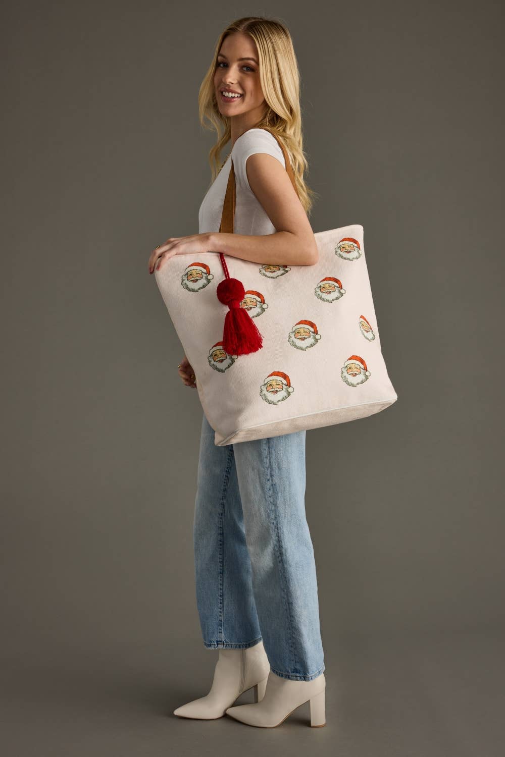 Santa Canvas Tote Bag