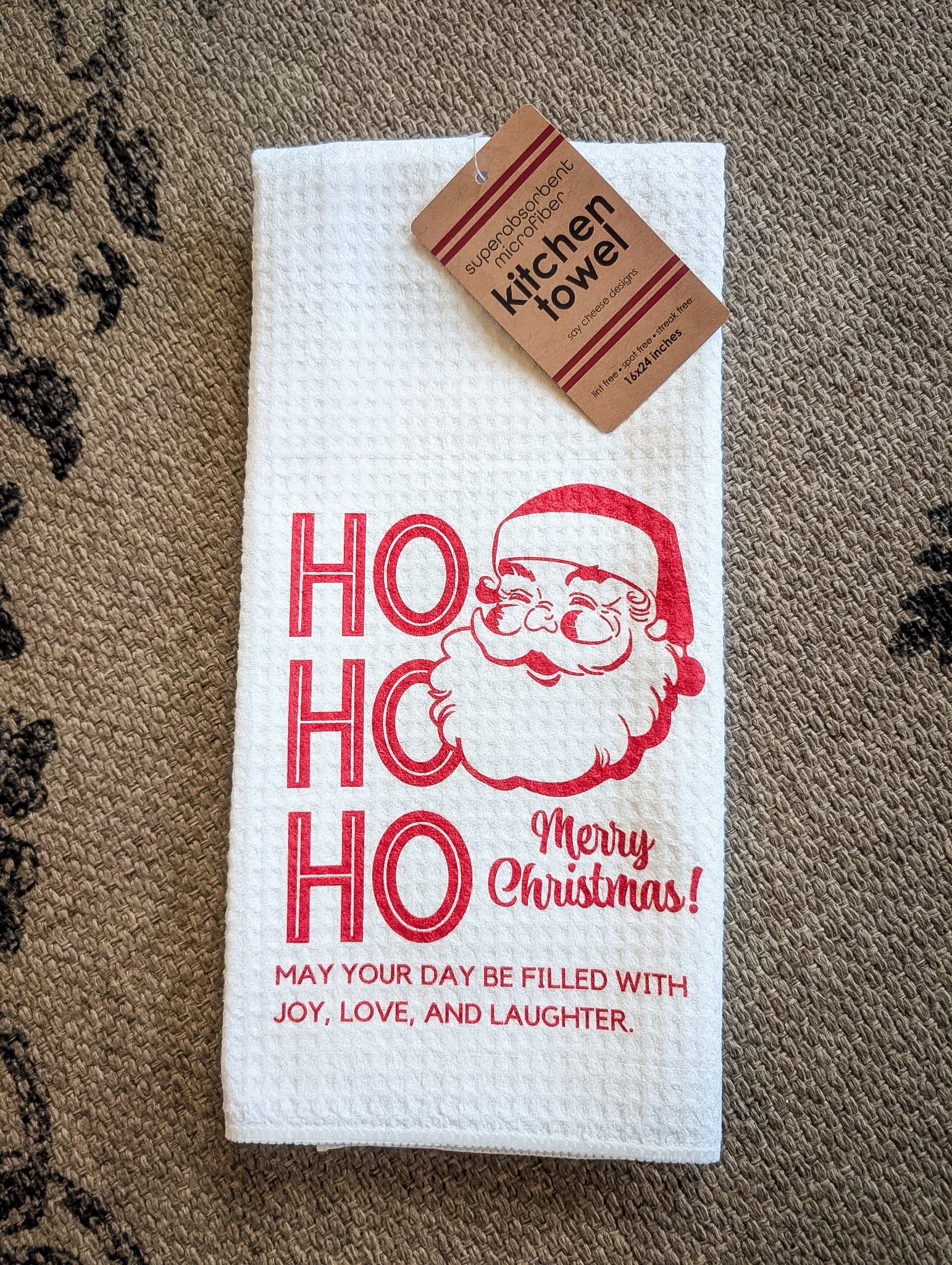 Say Cheese Designs Kitchen Dishtowel Santa Ho Ho Ho Kitchen Towel