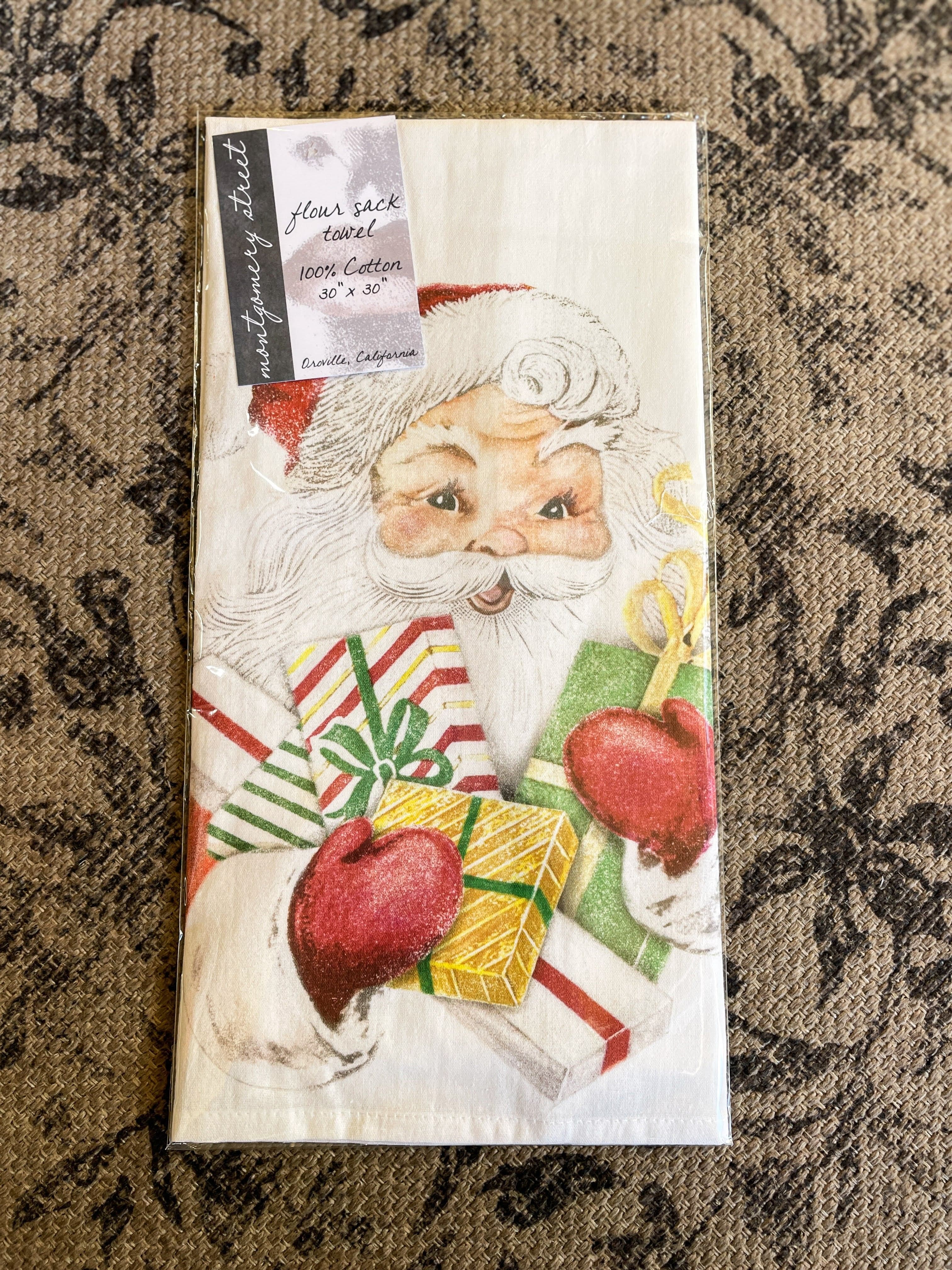 Santa Presents Tea Towel