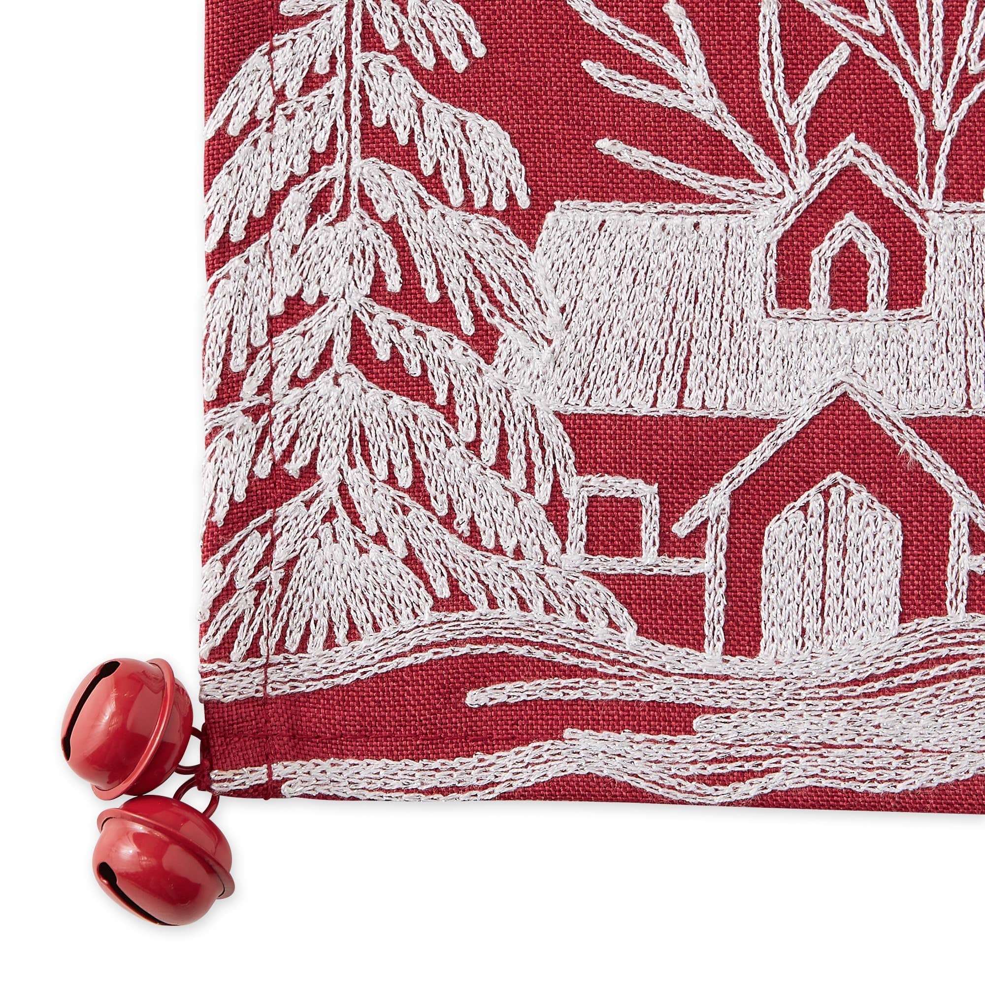 Design Imports Santa's Sleigh Embroidered Table Runner - 14 X 70"