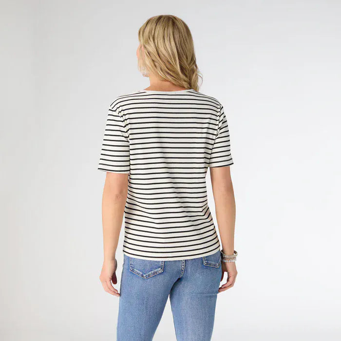 Sara Striped Short Sleeve Tee