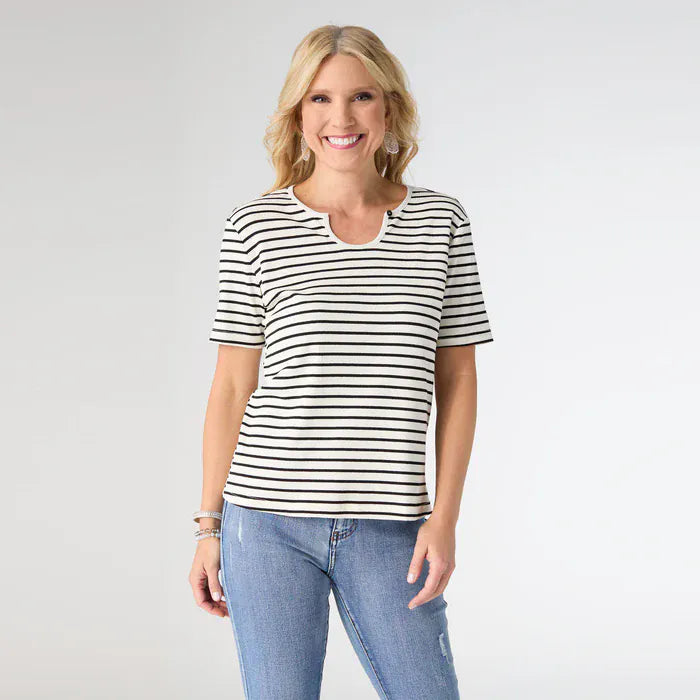 Sara Striped Short Sleeve Tee