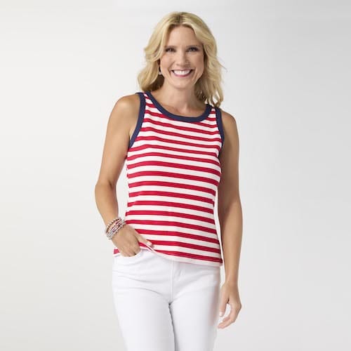 CoCo Carmen Sawyer Striped Rib Tank