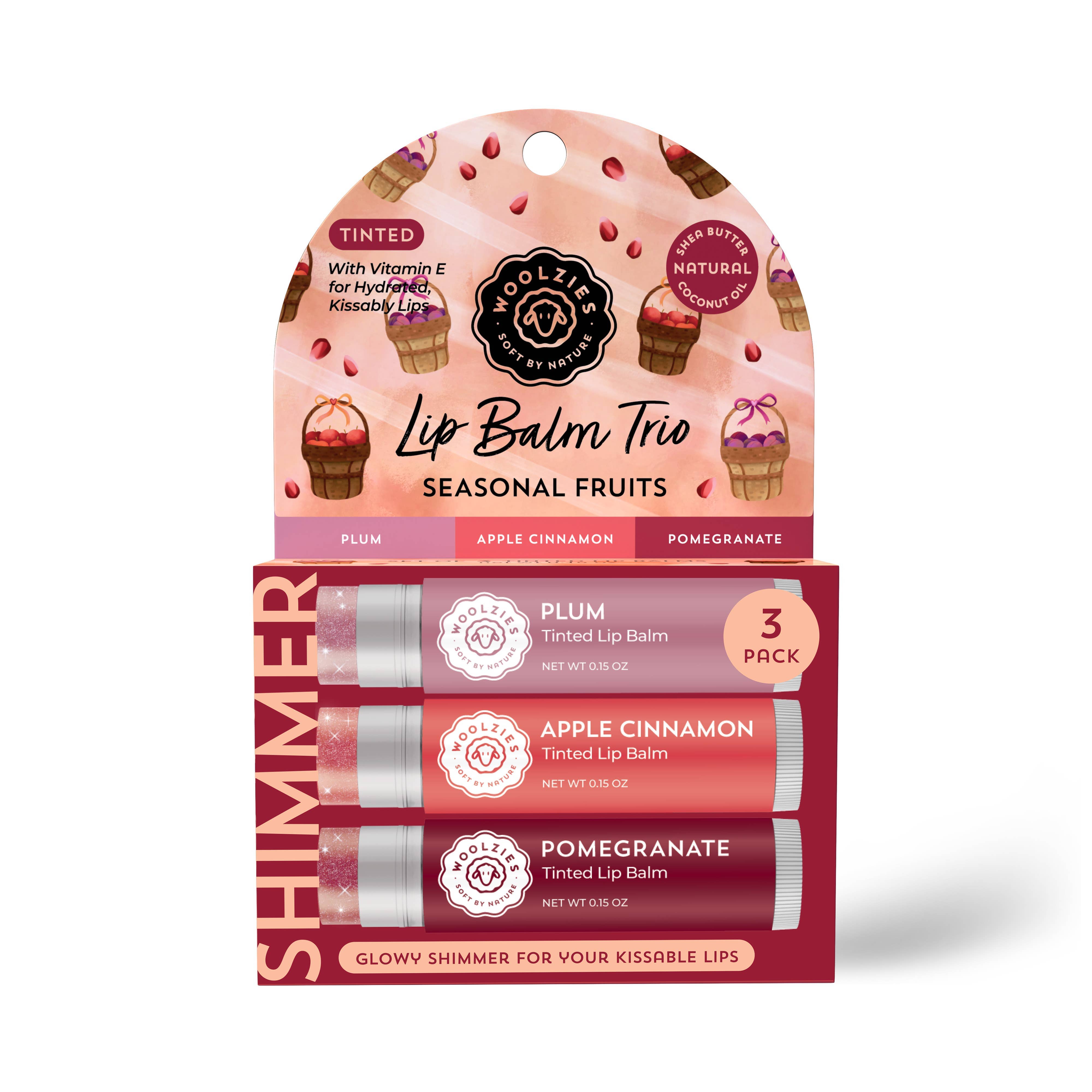 Woolzies Seasonal Fruits Tinted Lip Balm Trio