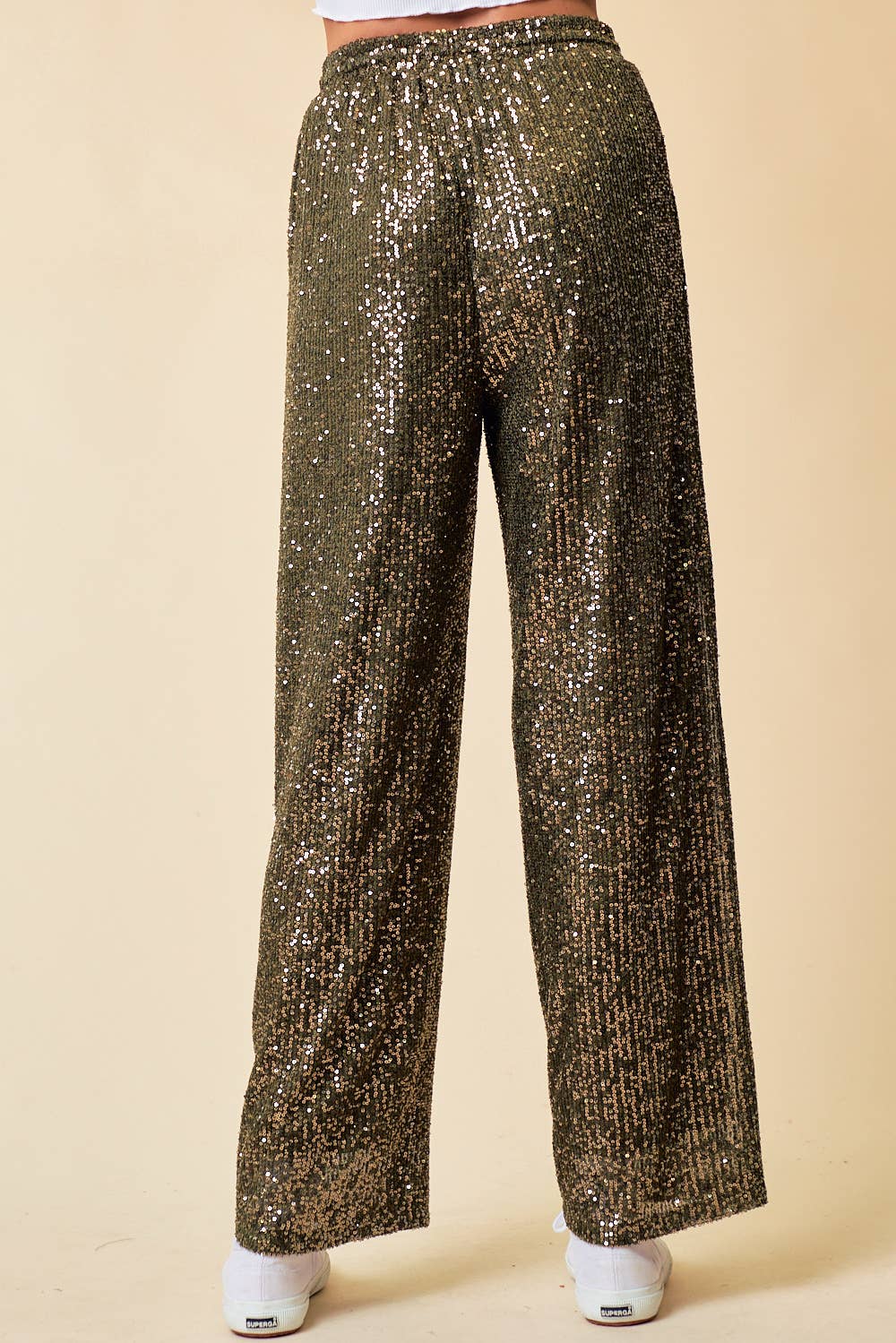 Sequin Straight Pants