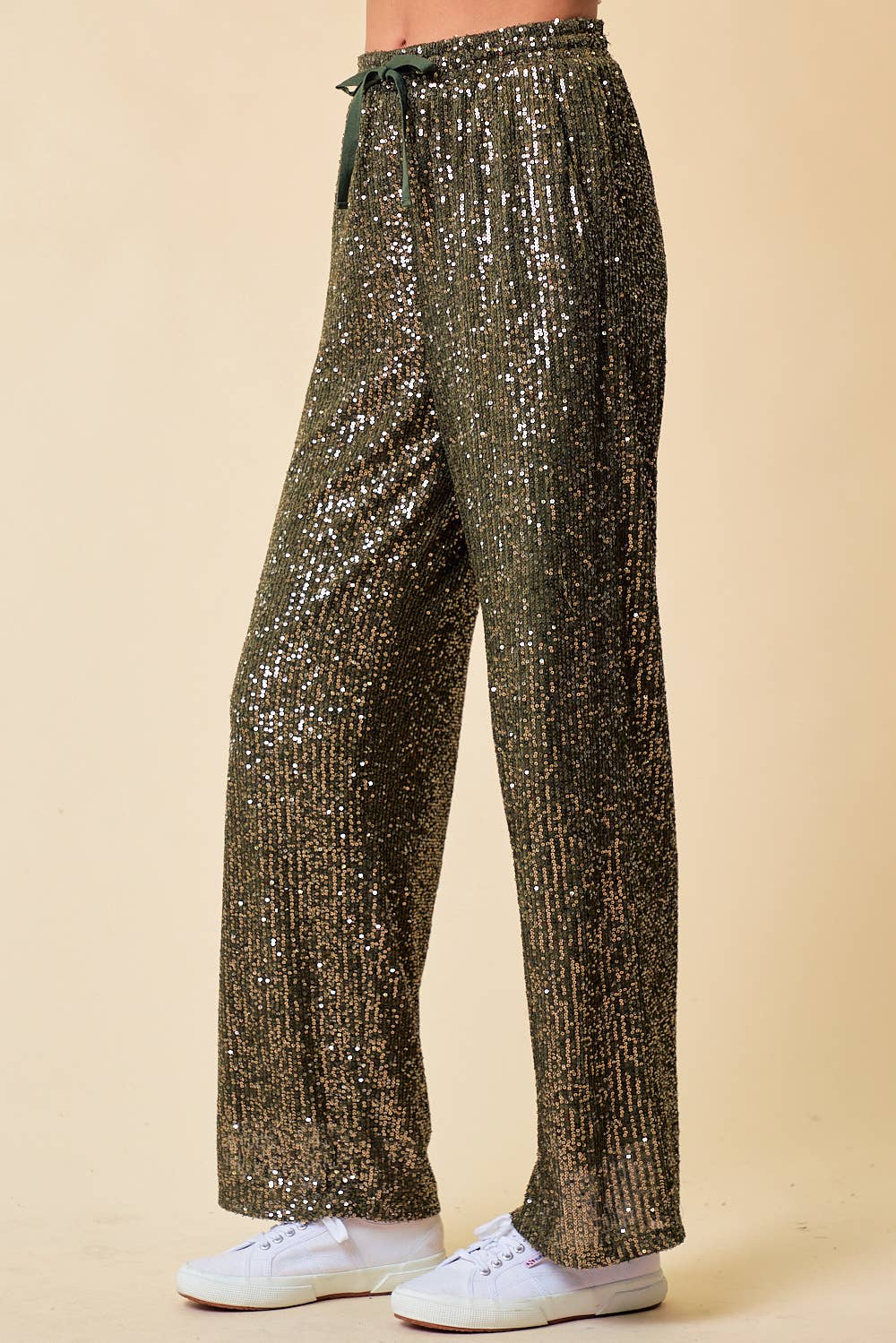 Sequin Straight Pants