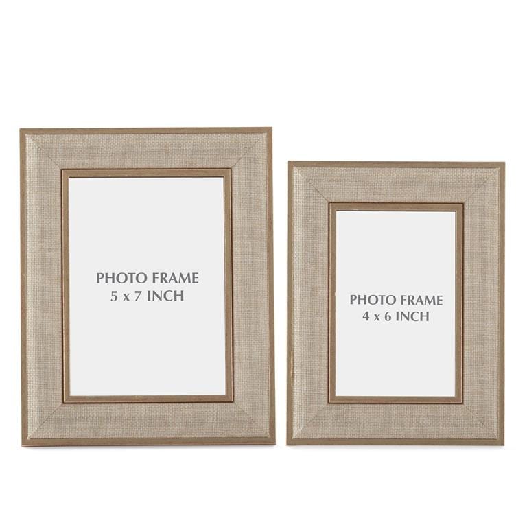 Gold Linen Photo Frames