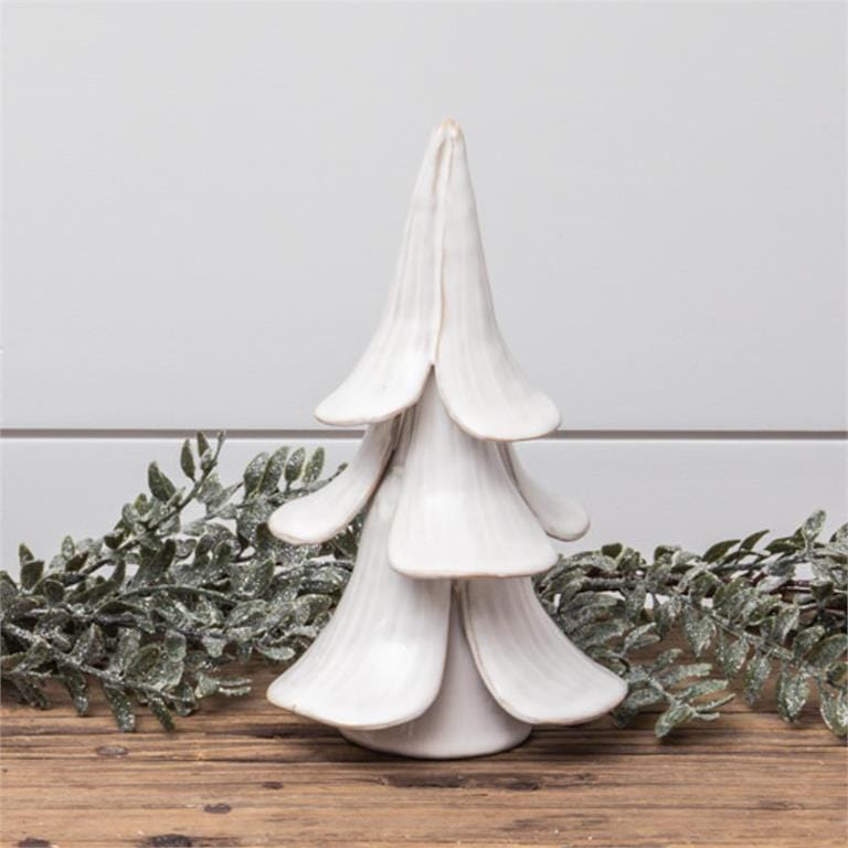 Audrey's Seasonal Decor Short White Stoneware Tree