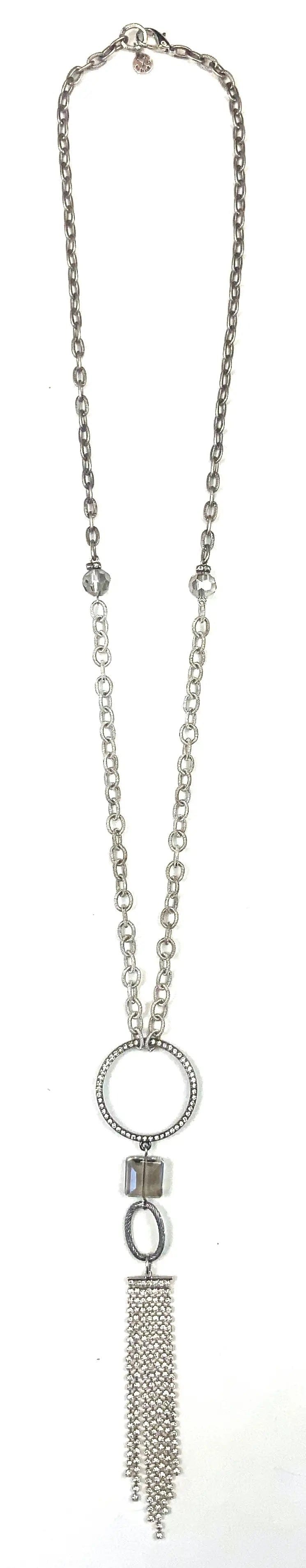 Shower Fringe Silver Chain Necklace