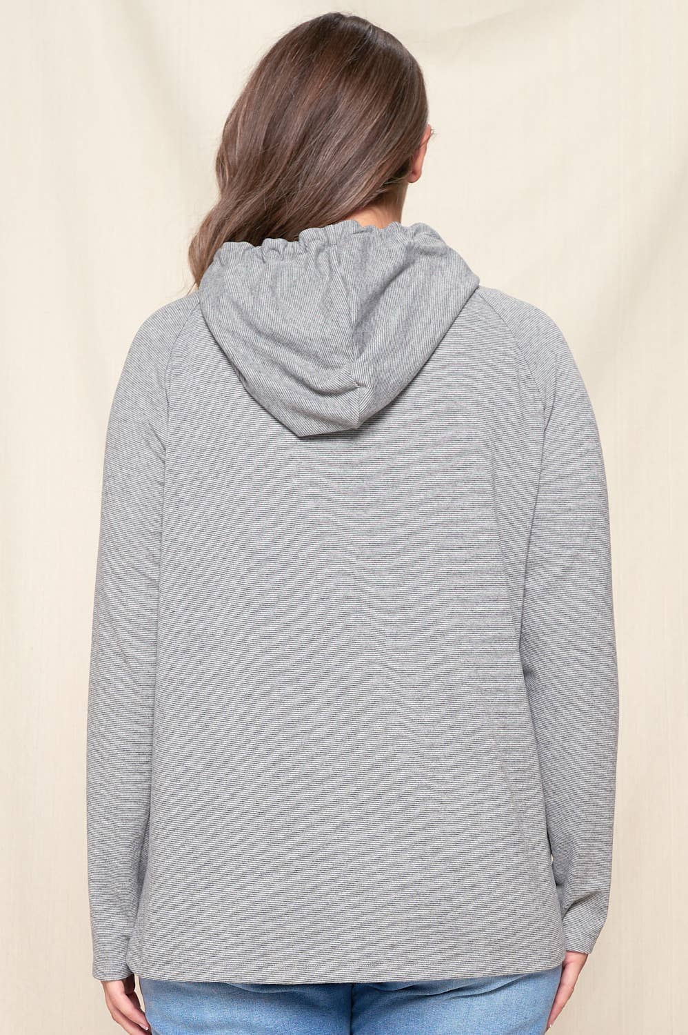 Doe and Rae Hoodie Smoke Layered Raglan Hoodie