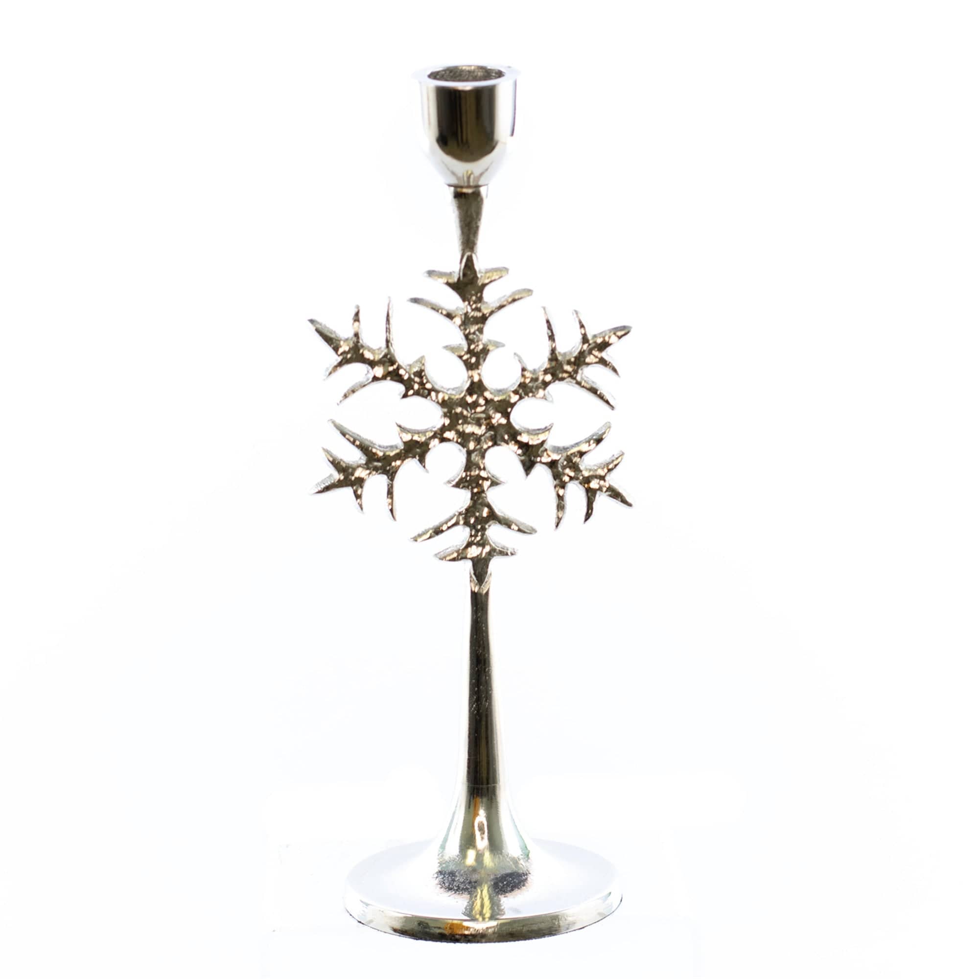 Oak Street Seasonal Decor Snowflake Candle Stick Medium