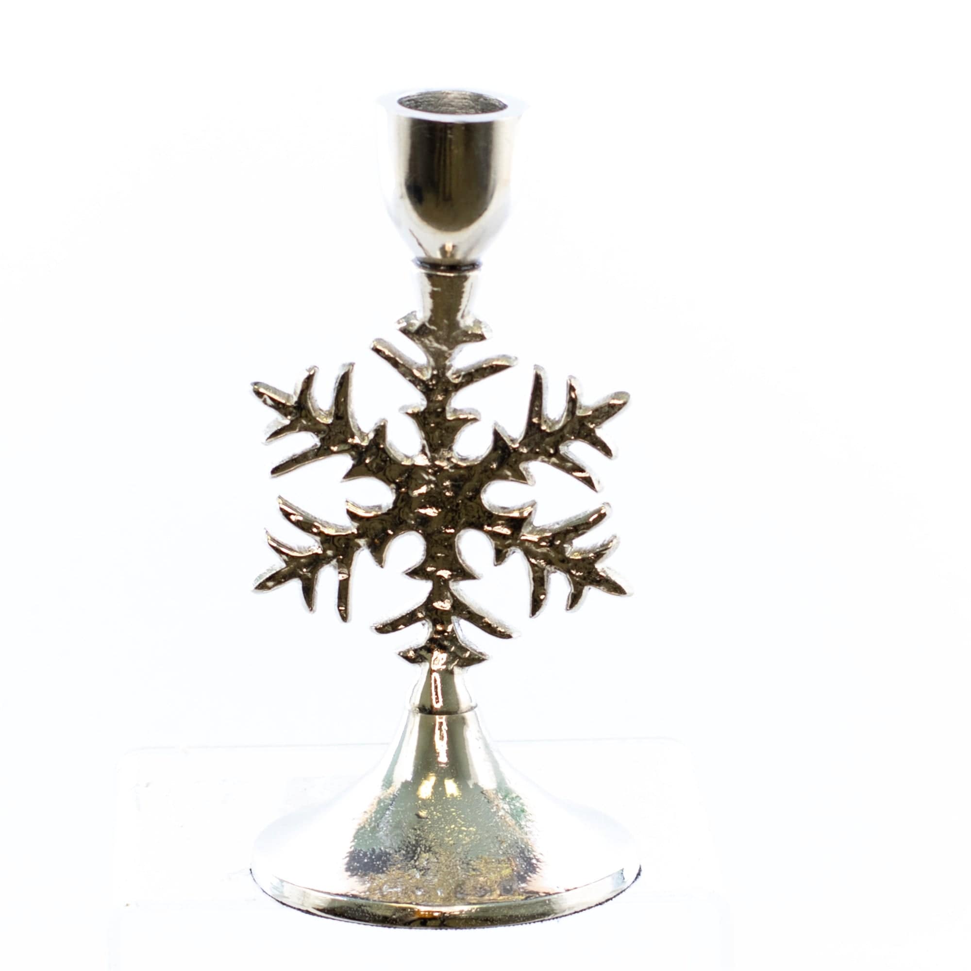 Oak Street Seasonal Decor Snowflake Candle Stick Small