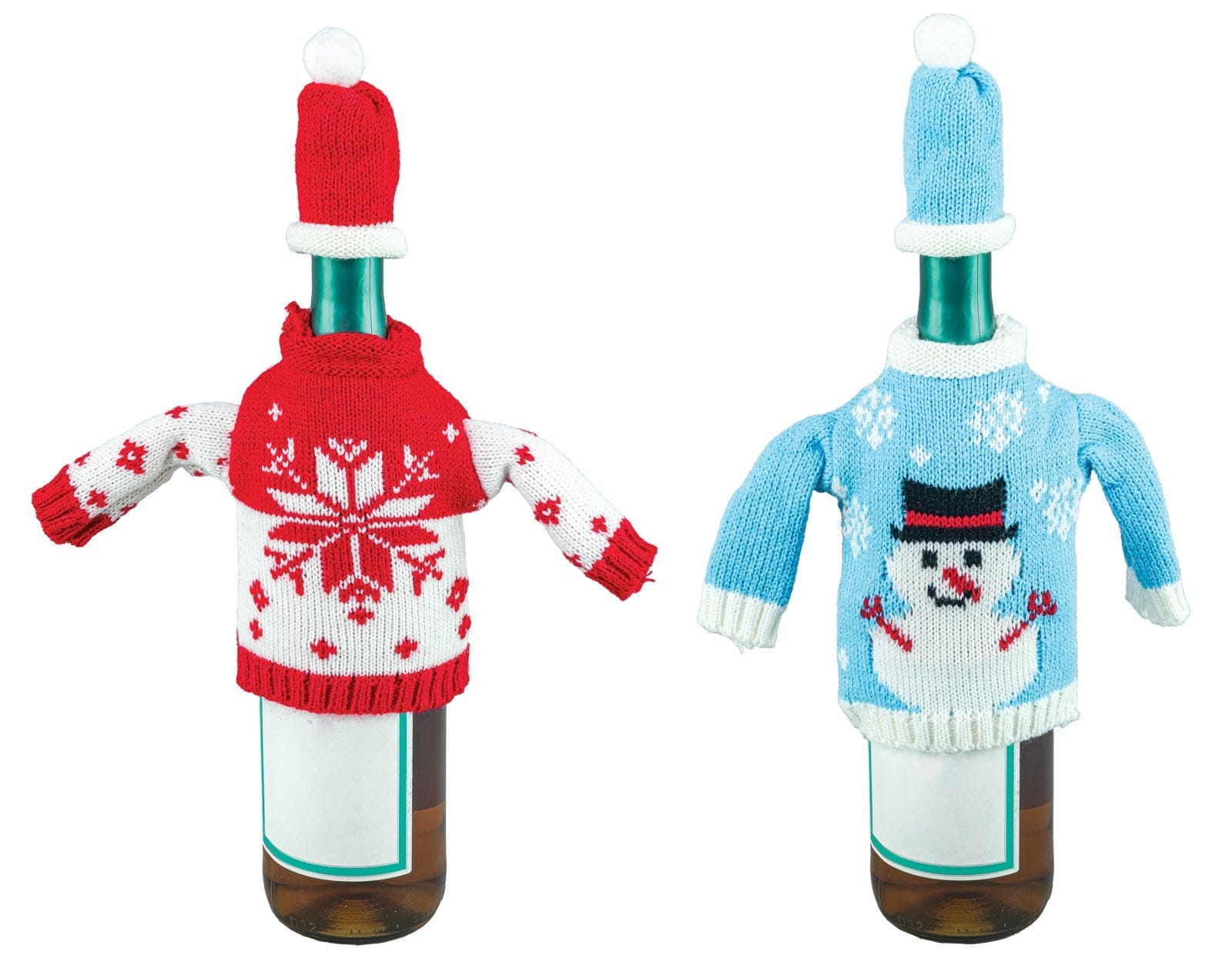 Hannah's Seasonal Decor Snowflake Wine Bottle Sweater