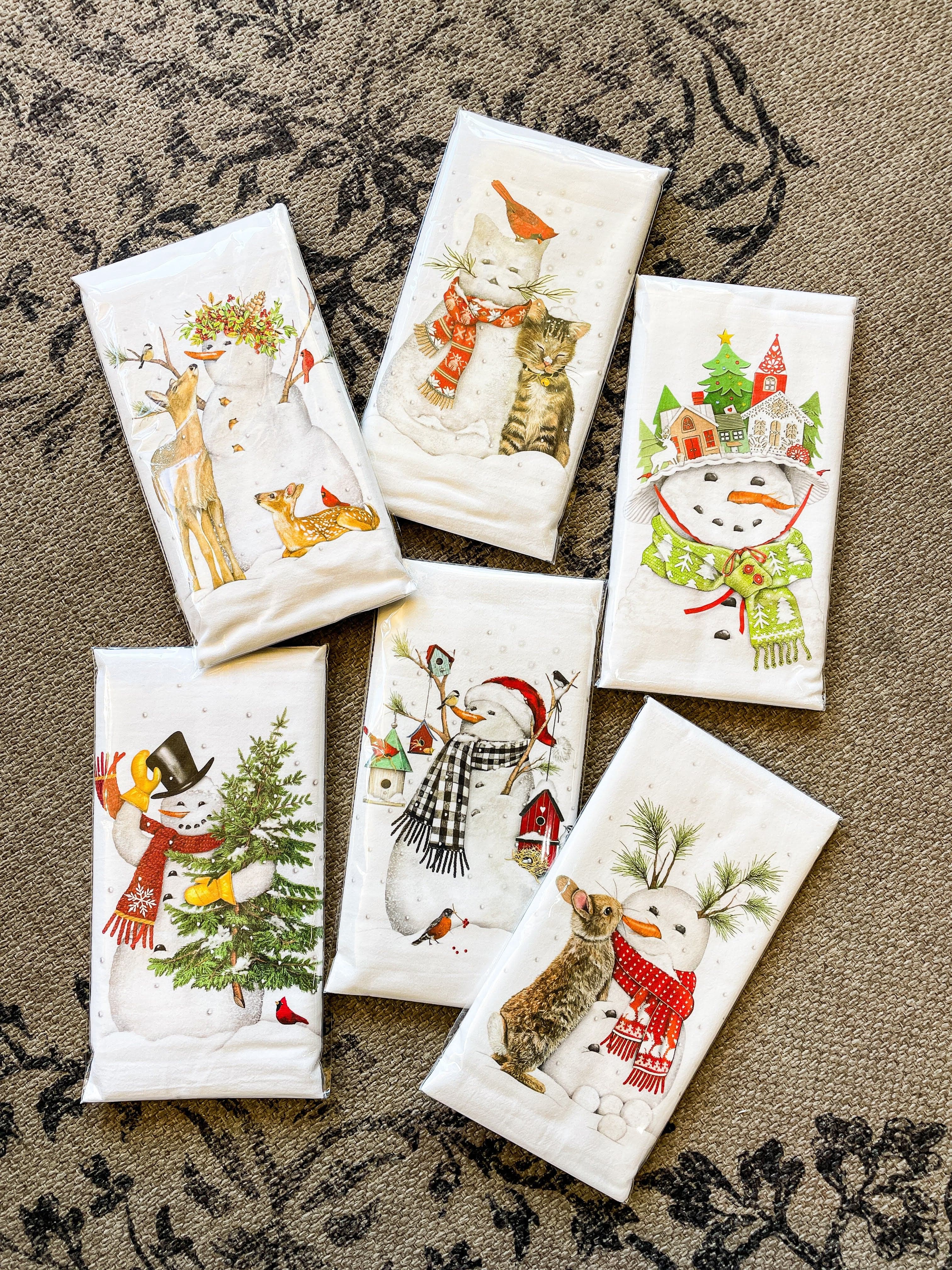 Snowman Tea Towels