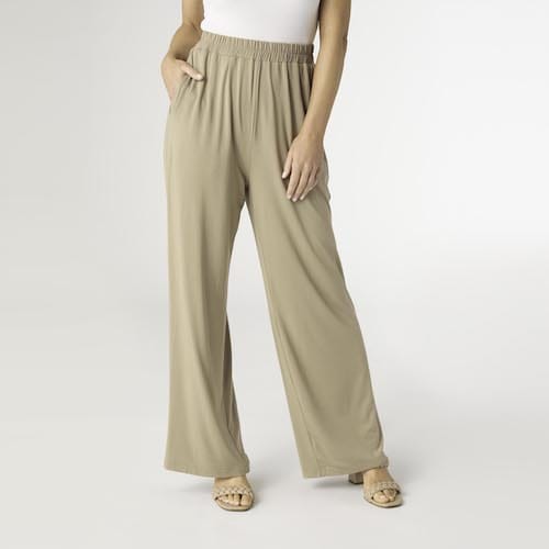 CoCo Carmen Soft Landing Taupe Pants with Pockets
